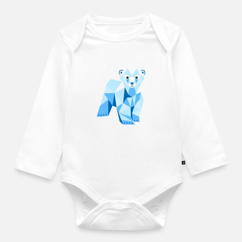 Eisbär - Baby Bio-Langarm-Body - Weiß