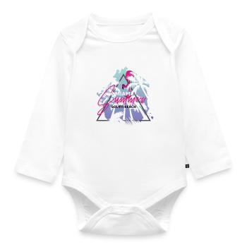 Miami Summer South Beach Mojo Design Thé - Body Bébé bio manches longues - blanc - Devant