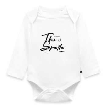This is Sparta - Baby Bio-Langarm-Body - Weiß - Vorne