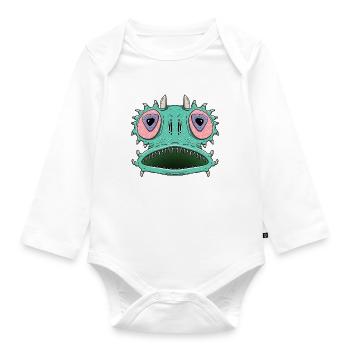 Alien - Body Bébé bio manches longues - blanc - Devant