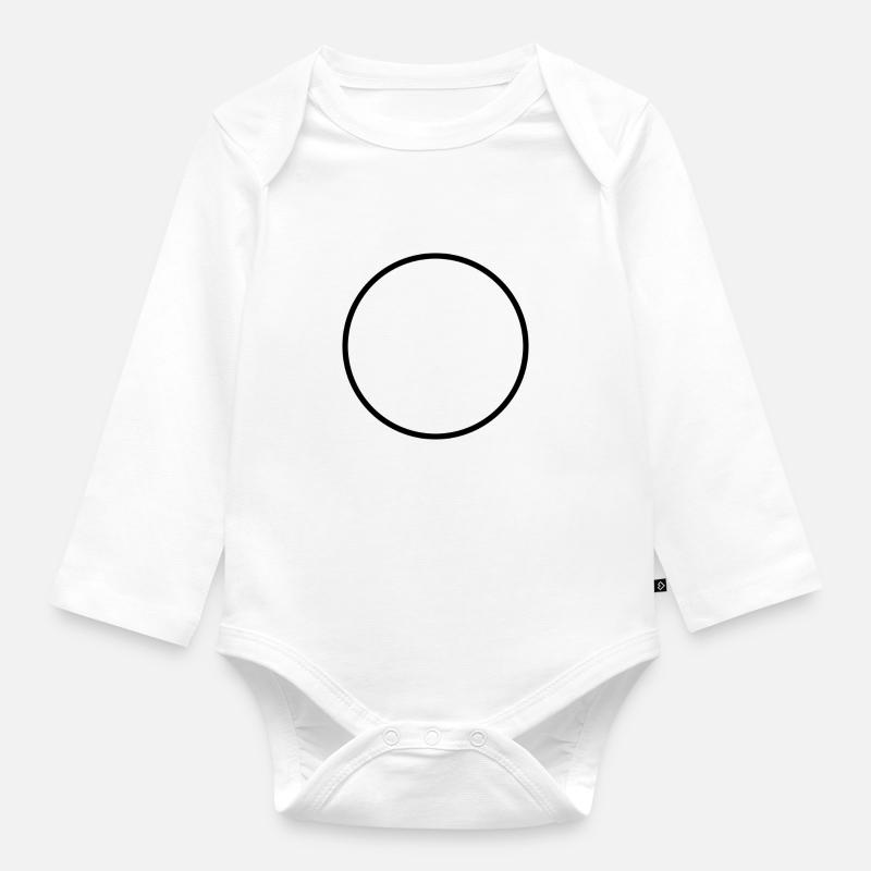 Cercle simple - Body Bébé bio manches longues - blanc