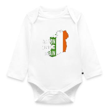 Irland - Baby Bio-Langarm-Body - Weiß - Vorne