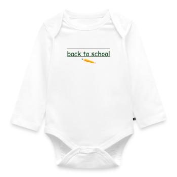 Schule - Baby Bio-Langarm-Body - Weiß - Vorne