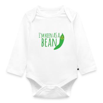 Ich bin scharf wie eine Bohne - Baby Bio-Langarm-Body - Weiß - Vorne