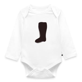 Boot - Organic Longsleeve Baby Bodysuit - white - Front
