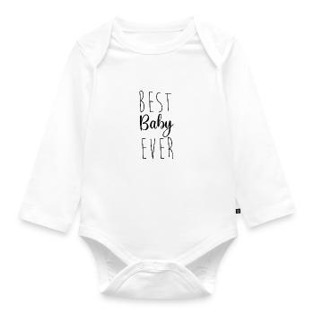 Best baby ever - Body Bébé bio manches longues - blanc - Devant