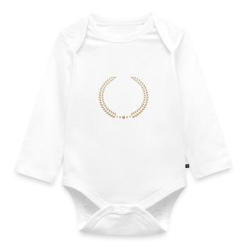 Kranz - Baby Bio-Langarm-Body - Weiß - Vorne