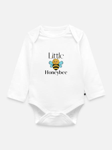 Honeybee - Body Bébé bio manches longues - blanc