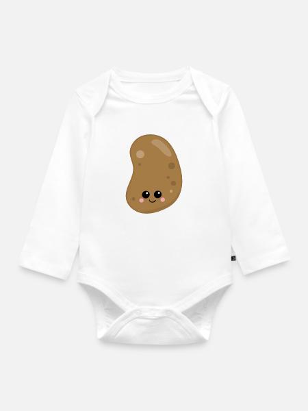 Kartoffel - Baby Bio-Langarm-Body - Weiß