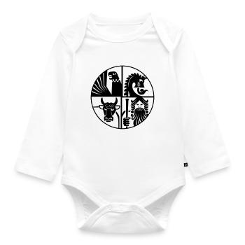 Nordisches Zimmer - Baby Bio-Langarm-Body - Weiß - Vorne