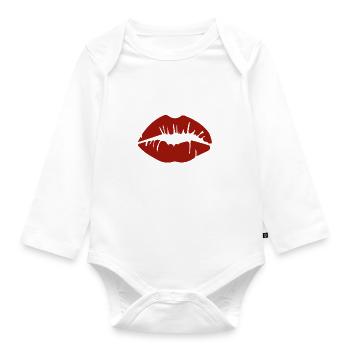 LIPS - Body Bébé bio manches longues - blanc - Devant