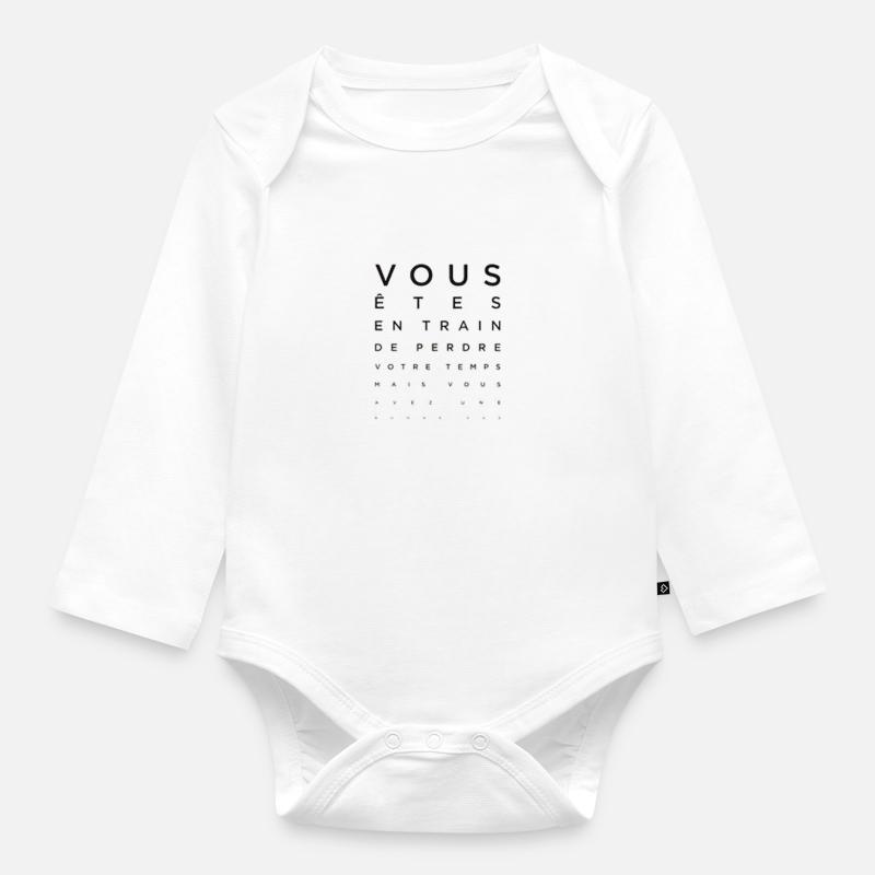 good view french - Body Bébé bio manches longues - blanc