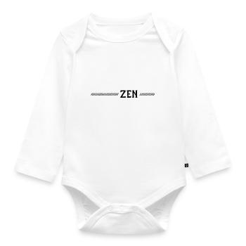 Zen, zenitude, relax, relaxation, calm, peace - Organic Longsleeve Baby Bodysuit - white - Front