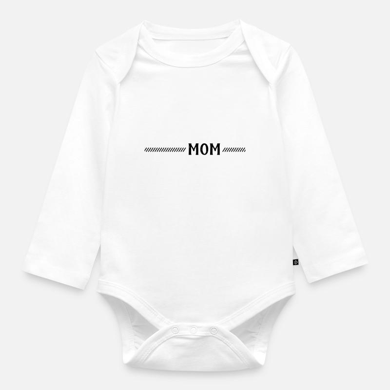 Mama, Mama, Mama, Mutter, Mutter, Mama, liebe Mama - Baby Bio-Langarm-Body - Weiß