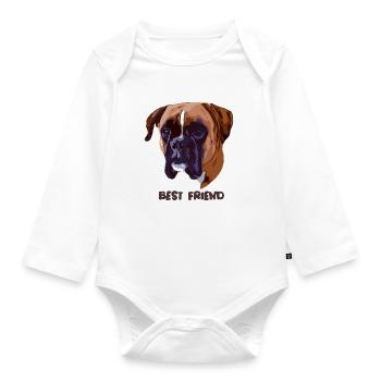 Best Friend - Baby Bio-Langarm-Body - Weiß - Vorne