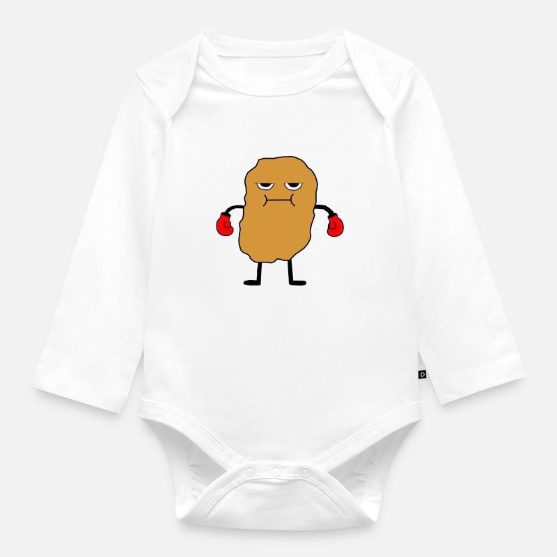 Pépite en colère - Body Bébé bio manches longues - blanc