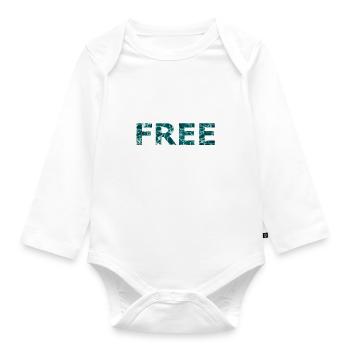 FREE - Organic Longsleeve Baby Bodysuit - white - Front