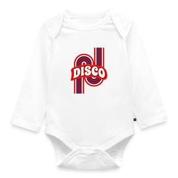 Disko - Baby Bio-Langarm-Body - Weiß - Vorne