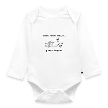 Apache Corona Roller - Baby Bio-Langarm-Body - Weiß - Vorne