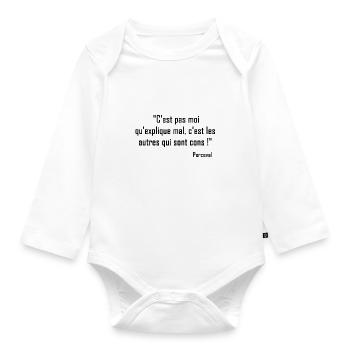 Kaameløtt - Réplique Culte - Citation Perceval - Body Bébé bio manches longues - blanc - Devant