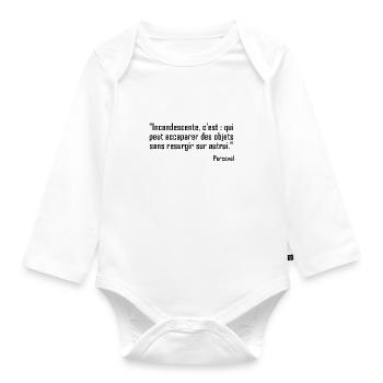 Kaameløtt - Réplique Culte - Citation Perceval - Body Bébé bio manches longues - blanc - Devant