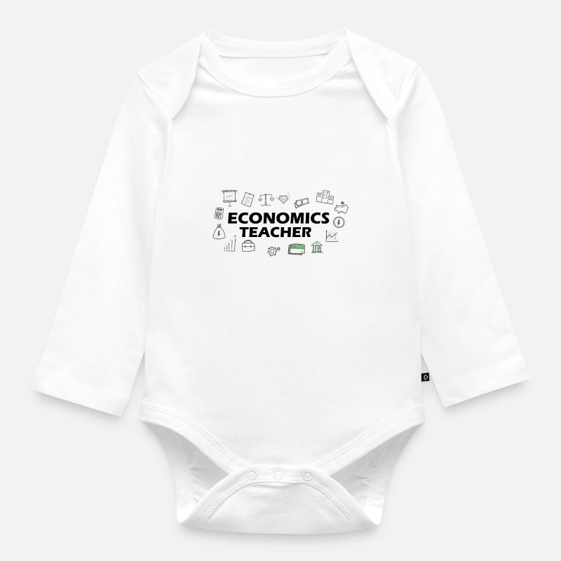 Professeur d'économie - Body Bébé bio manches longues - blanc
