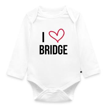 I Love Bridge - Baby Bio-Langarm-Body - Weiß - Vorne