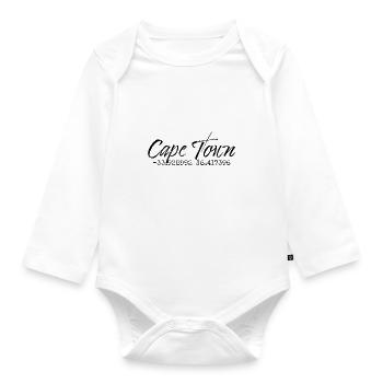 Cape Town - Organic Longsleeve Baby Bodysuit - white - Front