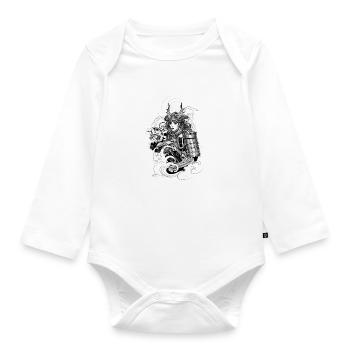 Japanische Kunst - Baby Bio-Langarm-Body - Weiß - Vorne