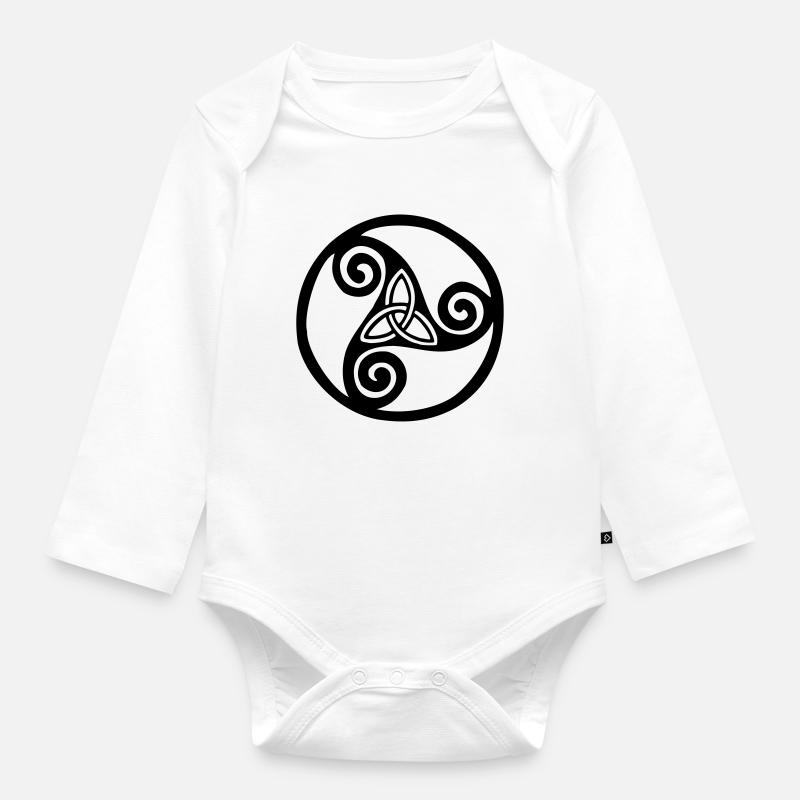 Trisquel - Body Bébé bio manches longues - blanc