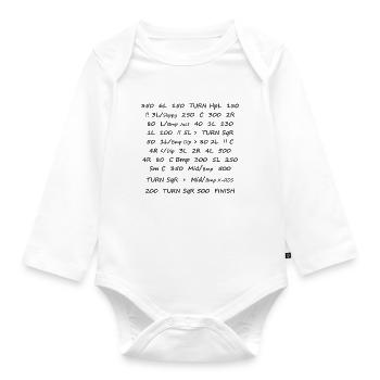 Pace Notes - Organic Longsleeve Baby Bodysuit - white - Front