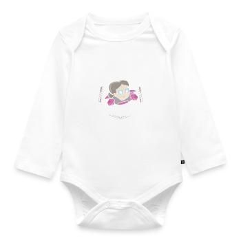 Super Grandma - Baby Bio-Langarm-Body - Weiß - Vorne