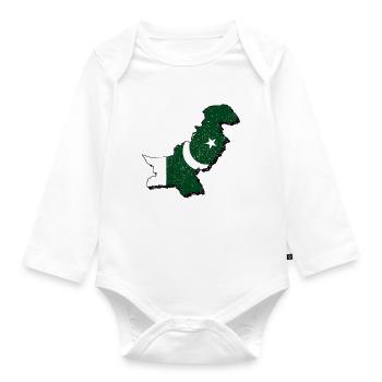 Pakistan - Baby Bio-Langarm-Body - Weiß - Vorne
