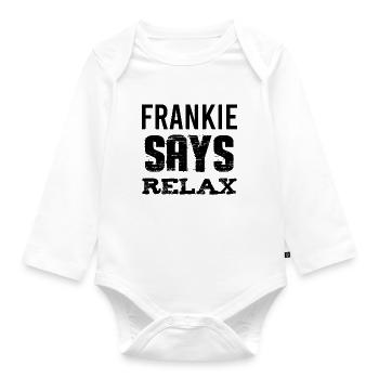 FRANKIE SAGT RELAX - Baby Bio-Langarm-Body - Weiß - Vorne