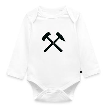Iron sticks - Organic Longsleeve Baby Bodysuit - white - Front