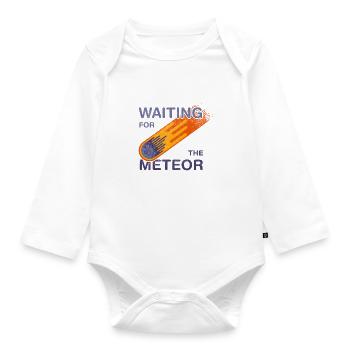 Waiting for the meteor - Organic Longsleeve Baby Bodysuit - white - Front