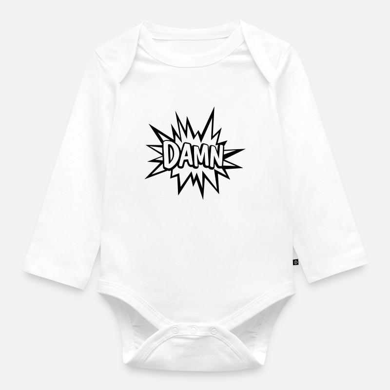DAMN - Body Bébé bio manches longues - blanc