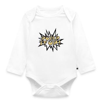 Pump it up - Organic Longsleeve Baby Bodysuit - white - Front