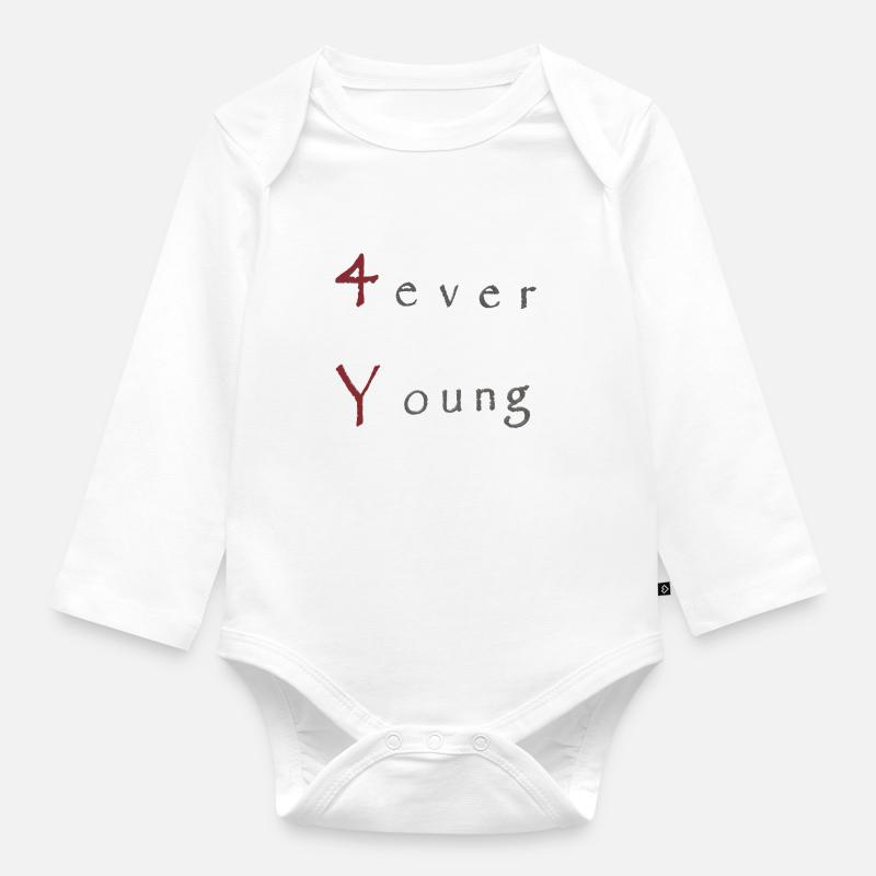 forever young - Baby Bio-Langarm-Body - Weiß