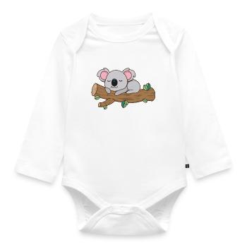 Sweet Koala - Organic Longsleeve Baby Bodysuit - white - Front