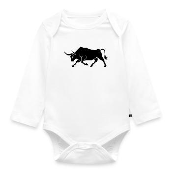Bull Bull - Organic Longsleeve Baby Bodysuit - white - Front