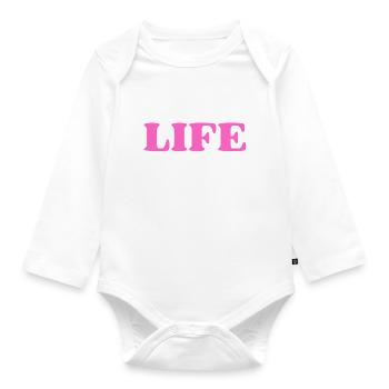 Choose Life - Statement fürs Leben! Was wählst du? - Baby Bio-Langarm-Body - Weiß - Vorne