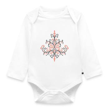 Ornement Boho - Body Bébé bio manches longues - blanc - Devant