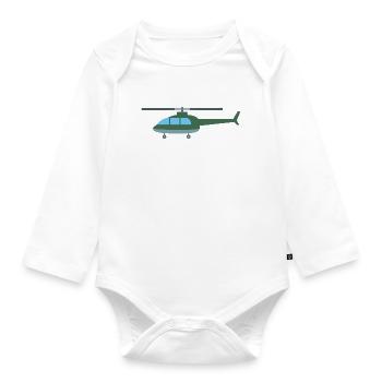 Hélicoptère - Body Bébé bio manches longues - blanc - Devant
