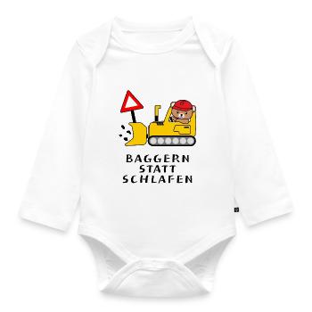 Draguer au lieu de dormir ! - Body Bébé bio manches longues - blanc - Devant