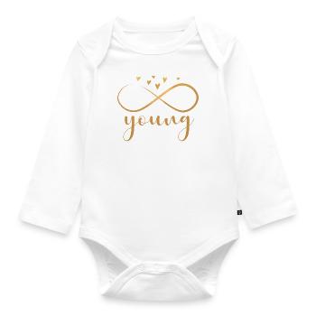forever young in gold - Baby Bio-Langarm-Body - Weiß - Vorne