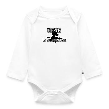 Ausbildung zur Hexe Kräuterfrau - Baby Bio-Langarm-Body - Weiß - Vorne