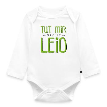 Tut mir nicht leid - Baby Bio-Langarm-Body - Weiß - Vorne