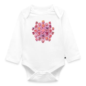 Counting Sheep Multi - Organic Longsleeve Baby Bodysuit - white - Front