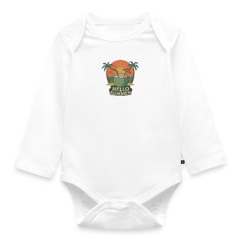 Hello Summer - Baby Bio-Langarm-Body - Weiß - Vorne